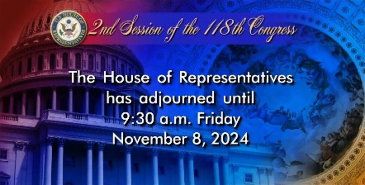 November 5, 2024 5:00 p.m. Live: Congressional Session Adjournment